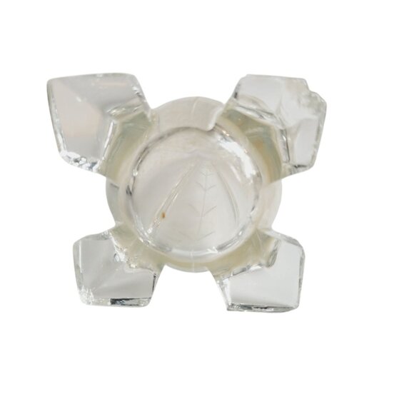 Vintage 1920's Bud Vase Etched Flowers in Clear Glass Footed 9.5" Belgium - Picture 7 of 12